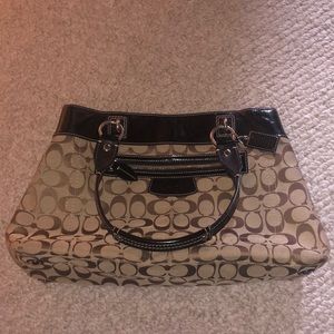 Classic Coach purse with black accents!